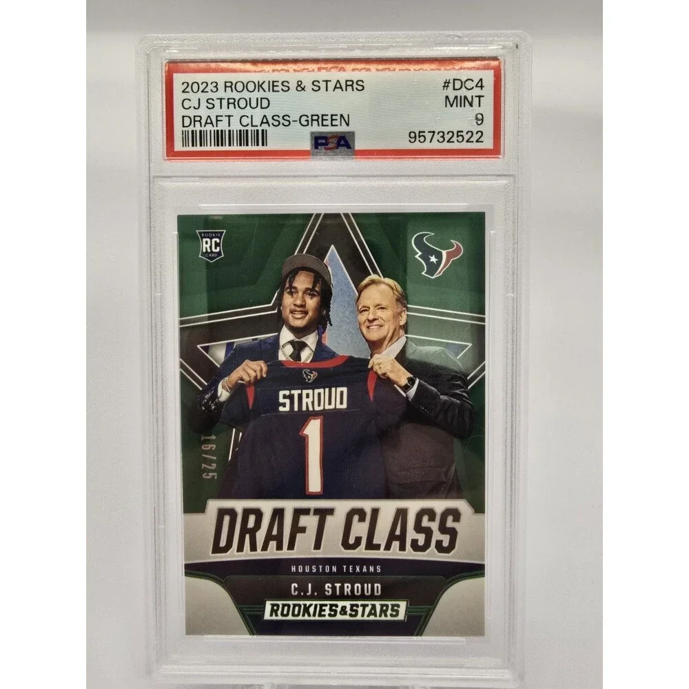 2023 Rookies & Stars C.J. Stroud Draft Class Green /25 #DC4 PSA 9 MINT Rookie